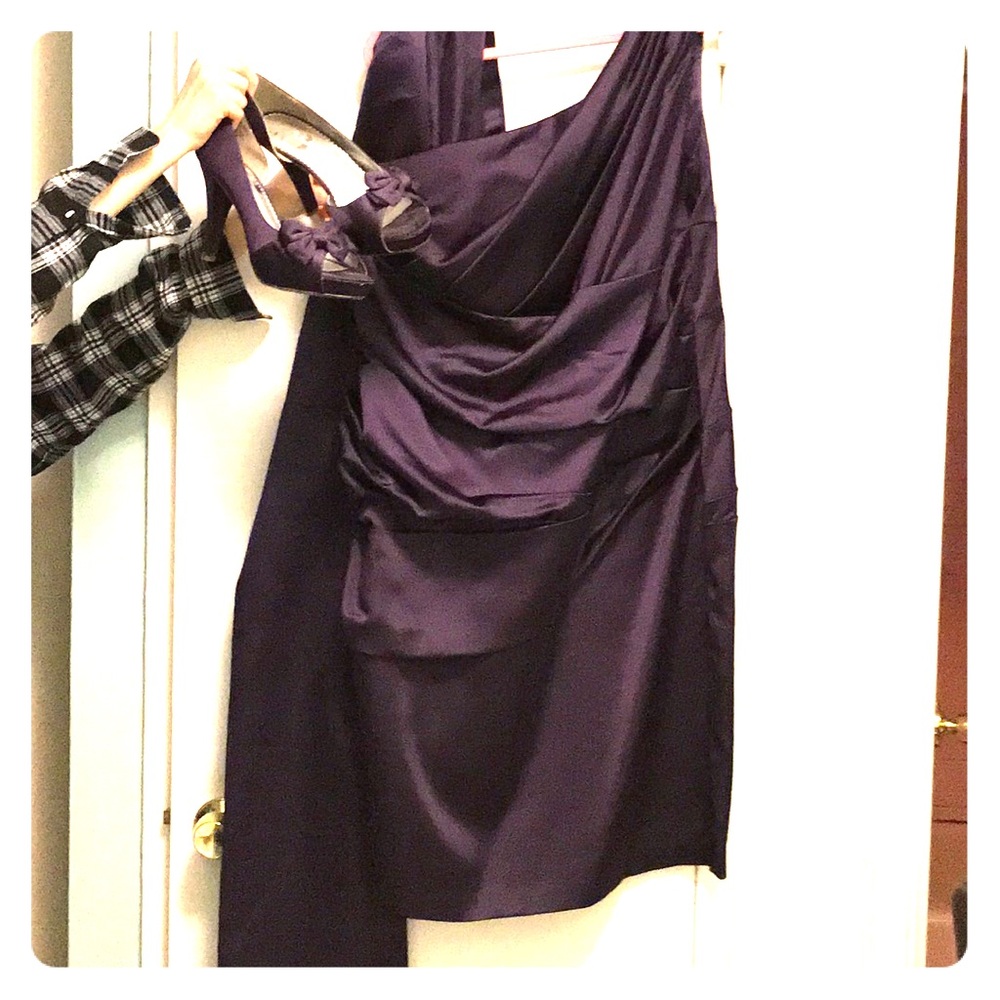 David’s bridal, bridsemaid dress with shawl.